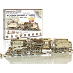 WOODEN CITY 3D puzzle Express s tendrem a kolejemi 580 dílů 147790