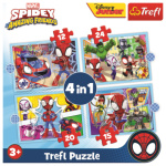 TREFL Puzzle Spidey a jeho úžasní přátelé 4v1 (12,15,20,24 dílků) 147797