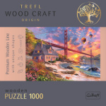 TREFL Wood Craft Origin puzzle Západ slunce nad Golden Gate 1000 dílků 147849