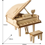 ROBOTIME Rolife 3D dřevěné puzzle Klavír 74 dílků 147960