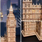 ROBOTIME Rolife Svítící 3D dřevěné puzzle Big Ben 220 dílků 147977