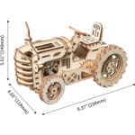 ROBOTIME Rokr 3D dřevěné puzzle Traktor 135 dílků 147996