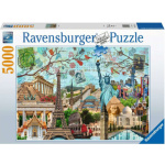 RAVENSBURGER Puzzle Velkoměsta - koláž 5000 dílků 149460