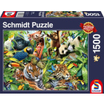 SCHMIDT Puzzle Pestré království zvířat 1500 dílků 149784