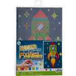 GRAFIX Diamantové malování na rámu Pixel Raketa 15x20cm 150215