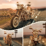 ROBOTIME Rokr 3D dřevěné puzzle Cruiser Motorcycle 420 dílků 150527