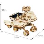 ROBOTIME Rokr 3D dřevěné puzzle Planetární vozítko Vagabond Rover na solární pohon 153 dílků 150997