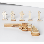 ROBOTIME Rokr 3D dřevěné puzzle Revolver Corsac M60 102 dílků 151183