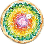 RAVENSBURGER Kulaté puzzle Kruh barev: Pizza 500 dílků 151505