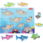 TREFL Dřevěná vkládačka Baby Shark 152165