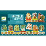 DJECO Puzzle Vlak se zvířátky a čísly 20 dílků 153547