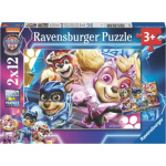 RAVENSBURGER Puzzle Tlapková patrola ve velkofilmu 2x12 dílků 155437