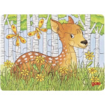 GOKI Dřevěné puzzle Lesní zvířátka: Koloušek 24 dílků 155580