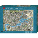 HEYE Puzzle Map Art: Město popu 2000 dílků 155645
