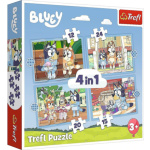 TREFL Puzzle Bluey a její svět 4v1 (12,15,20,24 dílků) 156459