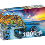 ENJOY Puzzle Přístav Manarola při západu slunce, Cinque Terre, Itálie 1000 dílků 156480