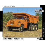 RETRO-AUTA Puzzle TRUCK č.44 Tatra 148 S1 6x6 (1969 - 1982) 40 dílků 158571