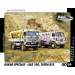 RETRO-AUTA Puzzle TRUCK č.48 Dakar speciály - LIAZ 100, TATRA 815 - 40 dílků 158576