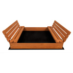 SAND TROPIC Dřevěné pískoviště s lavičkami a příslušenstvím 150x137cm (impregnované) 159906