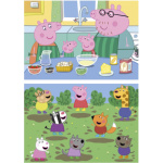 EDUCA Dřevěné puzzle Prasátko Peppa 2x25 dílků 160041