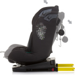 CHIPOLINO Autosedačka X Factor i-Size 40-150cm Isofix 360 Obsidian 161419, (2024)