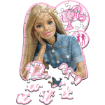 TREFL Dřevěné obrysové puzzle Barbie 50 dílků 162186