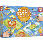 EDUCA Puzzle bitva Zvířátka 16x9 dílků 162643