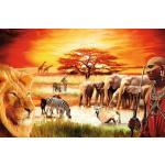 RAVENSBURGER Puzzle Savana - hrdí Masajové 3000 dílků 4340