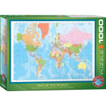 EUROGRAPHICS Puzzle Mapa světa 1000 dílků 5708