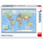 DINO Puzzle Politická mapa světa 1000 dílků 5827