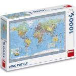 DINO Puzzle Politická mapa světa 1000 dílků 5827