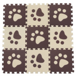 Pěnové BABY puzzle Hnědé tlapky H (29,5x29,5) 7705, 9 dílků