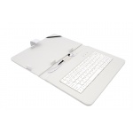 AIREN AiTab Leather Case 4 with USB Keyboard 10" WHITE (CZ/SK/DE/UK/US.. layout), Leather Case 4 10W