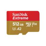 SanDisk Extreme/micro SDXC/512GB/UHS-I U3 / Class 10/+ Adaptér, SDSQXAV-512G-GN6MA