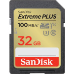 SanDisk Extreme PLUS/SDHC/32GB/100MBps/UHS-I U3 / Class 10, SDSDXWT-032G-GNCIN