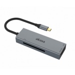 AKASA USB 3.2 Type-C čtečka karet, AK-CR-09BK