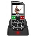 EVOLVEO EasyPhone FM, mobilní telefon pro seniory s nabíjecím stojánkem (stříbrná barva), EP-800-FMS
