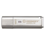 Kingston IronKey Locker+ 50/128GB/USB 3.1/USB-A/Stříbrná, IKLP50/128GB