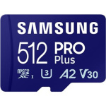 Samsung/micro SDXC/512GB/USB 3.0/USB-A/Class 10/+ Adaptér/Modrá, MB-MD512SB/WW