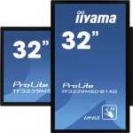 32" iiyama TF3239MSC-B1AG: AMVA, FullHD, capacitive, 12P, 500cd/m2, VGA, HDMI, DP, 24/7, IP54, černý, TF3239MSC-B1AG