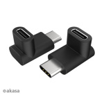 AKASA - 90° USB 3.1 Gen 2 Type-C na Type-C 2 ks, AK-CBUB63-KT02