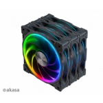 přídavný ventilátor Akasa SOHO AR LED 12 cm RGB 3 ks, AK-FN108-KT03