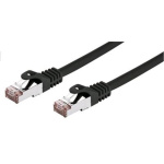 Kabel C-TECH patchcord Cat6, FTP, černý, 0,5m, CB-PP6F-05BK