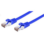 Kabel C-TECH patchcord Cat6, FTP, modrý, 0,5m, CB-PP6F-05B