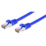 Kabel C-TECH patchcord Cat6, FTP, modrý, 1m, CB-PP6F-1B