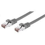 Kabel C-TECH patchcord Cat6, FTP, šedý, 1m, CB-PP6F-1