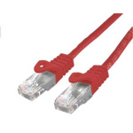 Kabel C-TECH patchcord Cat6, UTP, červený, 0,25m, CB-PP6-025R