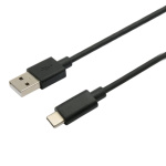 Kabel C-TECH USB 2.0 AM na Type-C kabel (AM/CM), 1m, černý, CB-USB2C-10B