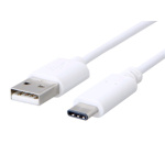 Kabel C-TECH USB 2.0 AM na Type-C kabel (AM/CM), 1m, bílý, CB-USB2C-10W