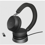 Jabra Evolve2 75/Stereo/ANC/USB-C/BT/Bezdrát/MS/Stand/Černá, 27599-999-889